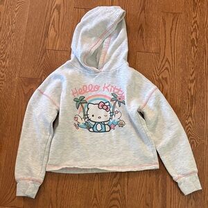 Hello Kitty Light Gray Kids Hoodie with Pink Accents